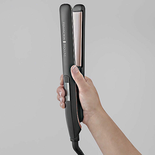 Выпрямитель Remington ProLuxe Midnight Edition, 52Вт, темп. режимов-10, 150-230С, дисплей, керамика, черный