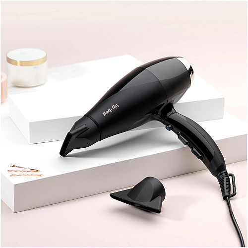 Фен Babyliss Super Pro, 2300Вт, 3 режими, іонізація, хол. обдув, чорний