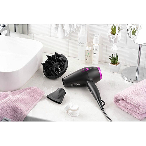 Фен ARDESTO Violet PRO HD-Y221PRO ,1750-2100Вт, 2 скорости, 3 темп.режимы, диффузор, черный