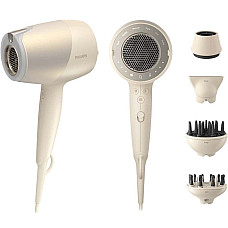 Фен Philips 9000 Series SenseIQ, 1800Вт, 3 режима, диффузор, иониз-я, холл. обдув, турбо, золотой