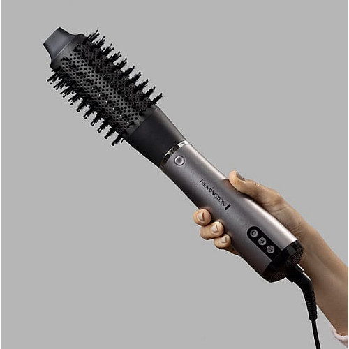 Фен-щетка Remington ProLuxe You Adaptive, 1000Вт, 3 режима, ионизация, холл. обдув, керамика, серый