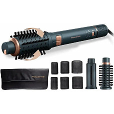 Фен-щітка Rowenta Air Rotate, 1300Вт, 4 режими, іоніз-я, хол. обдув, функція фену, 3 насадки, кераміка, чорно-золотий