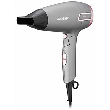 Фен ARDESTO Pink Touch, 2000Вт, 2 швидкості, 2 темп.режими, складана ручка, сірий+рожевий