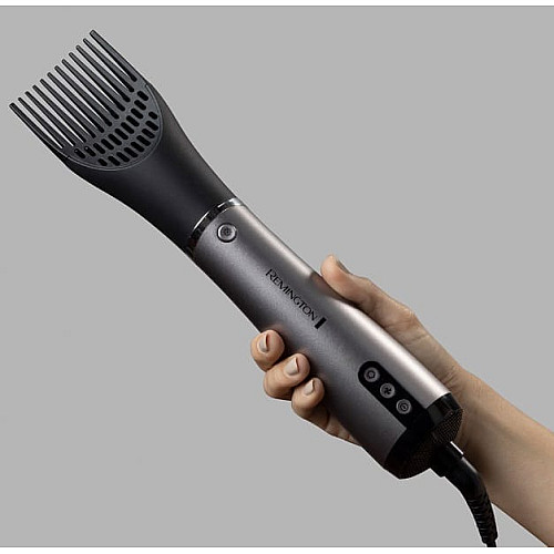 Фен-щетка Remington ProLuxe You Adaptive, 1000Вт, 3 режима, ионизация, холл. обдув, керамика, серый
