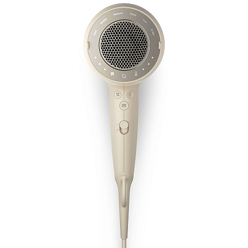 Фен Philips 9000 Series SenseIQ, 1800Вт, 3 режима, диффузор, иониз-я, холл. обдув, турбо, золотой