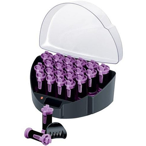 Термо бигуди Remington Fast Curls, 420Вт, D-19,21,26mm, ионизация, кондиционирование, тефлон, фиолетово-черный