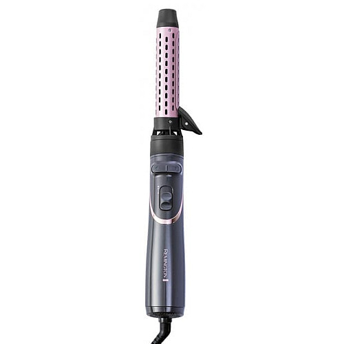 Фен-щетка Remington Curl & Straight Confidence, 800Вт, 2 режима, иониз-я, оборот., хол. обдув, кейс, керамика, серый