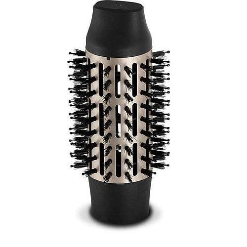 Фен-щетка Remington Blow Dry&Style Caring, 1000Вт, 2 режима, иониз-я, холл. обдув, чехол, керамика, черно-золотой