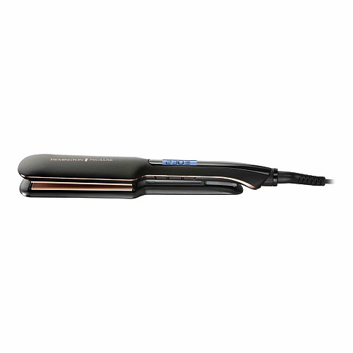 Выпрямитель Remington PROluxe Midnight Wide Plate Straightener, темп. режимов-9, 150-230С, чехол, дисплей, керамика, черный