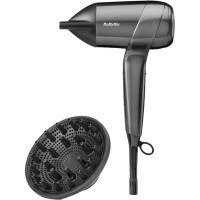 Фен Babyliss Titanium Shine, 1600Вт, 3 режима, ионизация, холл. обдув, 2 насадки, темно-серый