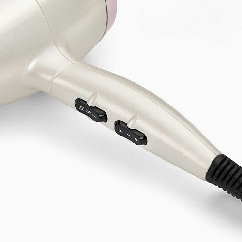 Фен Babyliss Stardust Shimmer, 2000Вт, 3 режими, іонізація, хол. обдув, 1 насадка, білий