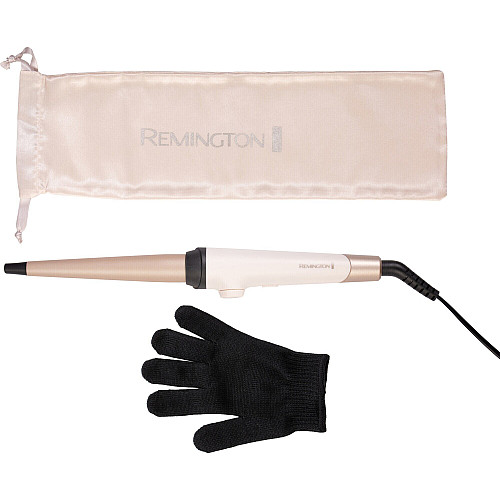 Плойка Remington Shea Soft, конусна, 39Вт, D -13-25 mm, 130-200С, кераміка, біло-золотий