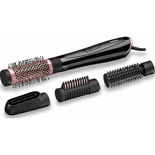Фен-щетка Babyliss Perfect Finish, 1000Вт, 2 режима, иониз-я, холл. обдув, керамика, черный