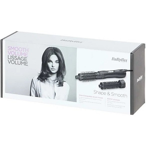 Фен-щітка Babyliss Shape & Smooth, 800Вт, 2 режими, хол. обдув, кераміка, чорний