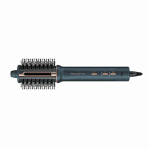 Фен-щетка Rowenta Air Brush 3D, 1200Вт, 3 режима, иониз-я, холл. обдув, функция фена, керамика, черно-золотой