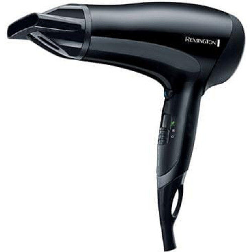 Фен Remington Power Dry 2000, 2000Вт, 3 режима, иониз-я, холл. обдув, эко режим, черный