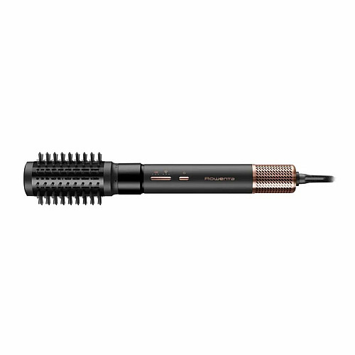 Фен-щетка Rowenta Air Shape, 1300Вт, 3 режима, иониз-я, холл. обдув, 4 насадки, керамика, черно-золотой