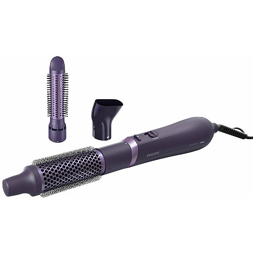 Фен-щітка Philips 3000 Series, 800Вт, іонізація, 3 насадки, фіолетовий