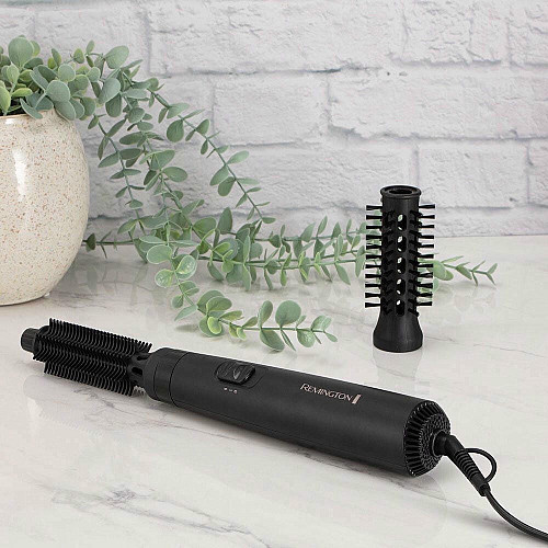 Фен-щетка Remington Dry & Style Caring, 400Вт, 2 режима, иониз-я, керамика, черный