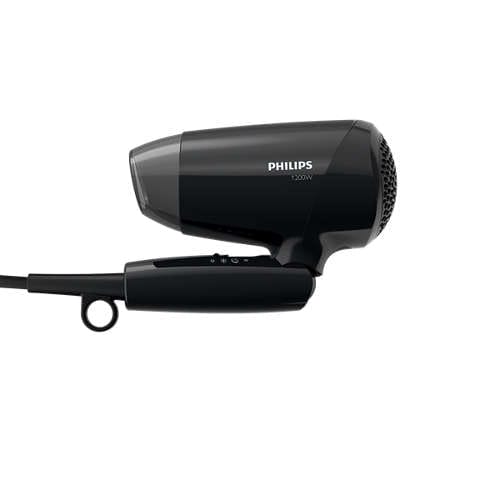 Фен Philips EssentialCare дорожный, 1200Вт, 3 режима, холл. обдув, черный