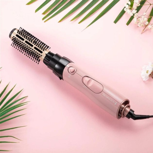 Фен-щітка Remington Coconut Smooth, 1000Вт, 2 режими, іонізація, хол. обдув, 2 насадки, чорно-рожевий