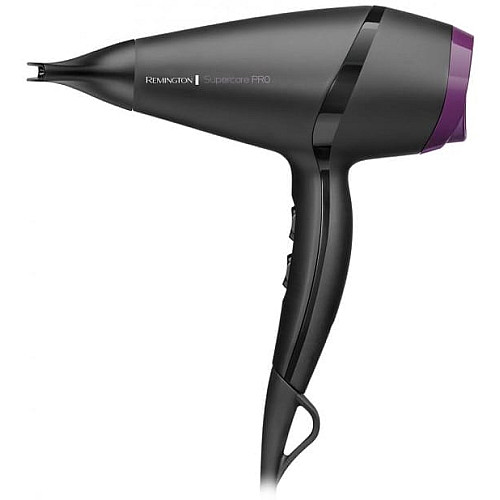 Фен Remington Supercare PRO 2100 AC motor, 2100Вт, 3 режима, иониз-я, холл. обдув, черный