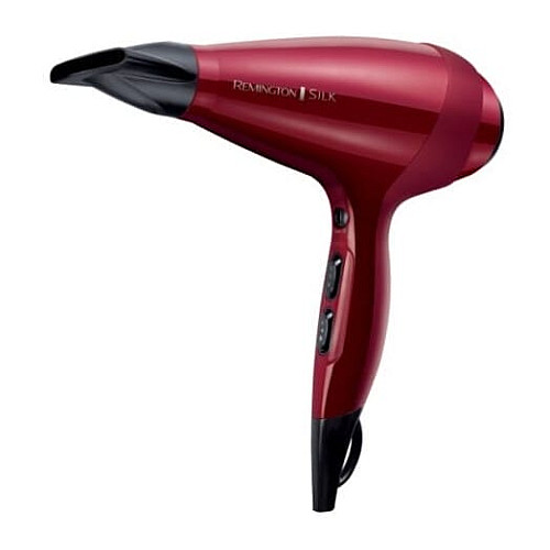 Фен Remington Silk, 2400Вт, 3 режима, диффузор, иониз-я, холл. обдув, красный