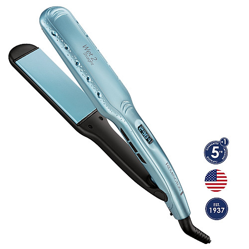 Випрямляч Remington Wet 2 Straight, 62Вт, темп.режимів-10, 140-230С, дисплей, кераміка, блакитний