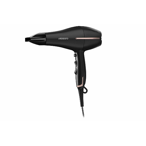 Фен Ardesto HD-Y220PRO, 1850-2200Вт, 2 скорости, 3 темп. режимы, диффузор, черный + золото