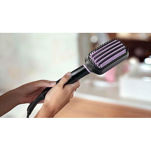 Щетка-выпрямитель Philips StyleCare Essential, 52Вт, темп. режимов-2, 170-200С, керамика, черный