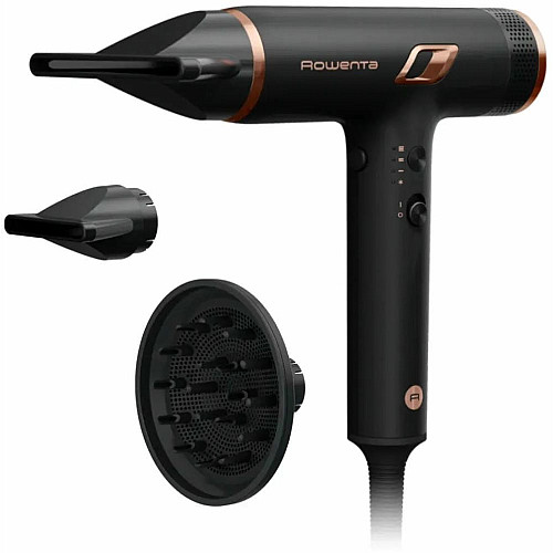 Фен Rowenta T-Shape Maestria Nano, 1700Вт, 3 режима, диффузор, иониз-я, холл. обдув, черный
