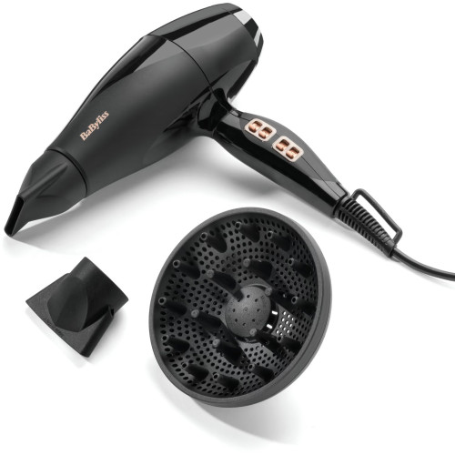 Фен Babyliss Air Power Pro, 2300Вт, 3 режими, дифузор, іоніз-я, хол. обдув, кераміка, чорний