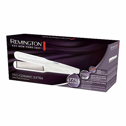 Випрямляч Remington Pro-Ceramic Extra, темп.режимів-9, 150-230С, чохол, кераміка, білий