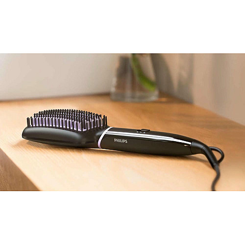 Щетка-выпрямитель Philips StyleCare Essential, 52Вт, темп. режимов-2, 170-200С, керамика, черный
