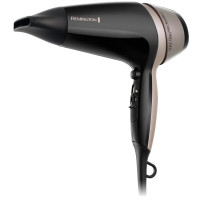 Фен Remington Thermacare Pro, 2100Вт, 3 режими, дифузор,турмалінова  іоніз-я, хол. обдув, чорно-коричневий
