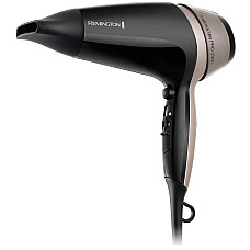 Фен Remington Thermacare Pro, 2100Вт, 3 режими, дифузор,турмалінова  іоніз-я, хол. обдув, чорно-коричневий