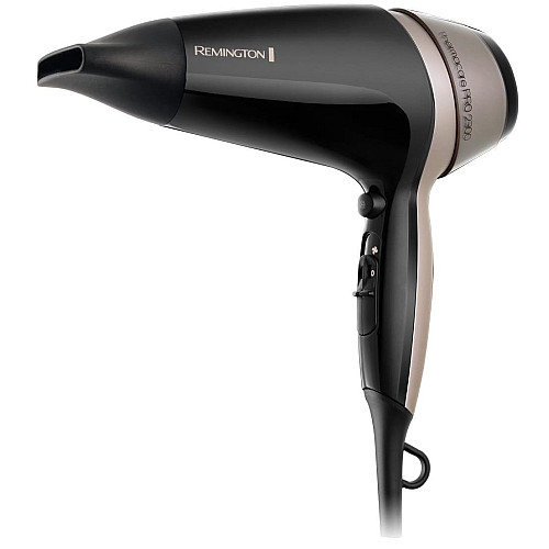 Фен Remington Thermacare Pro, 2100Вт, 3 режима, диффузор, турмалиновая иониз-я, холл. обдув, черно-коричневый