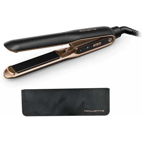 Выпрямитель Rowenta Thermocare Ultimate Experience, темп. режимов-5, 150-210С, дисплей, керамика, черно-золотой