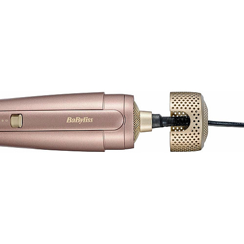 Фен-щетка Babyliss Air Power Volume, 1000Вт, 2 режима, диффузор, иониз-я, холл. обдув, керамика, розовый