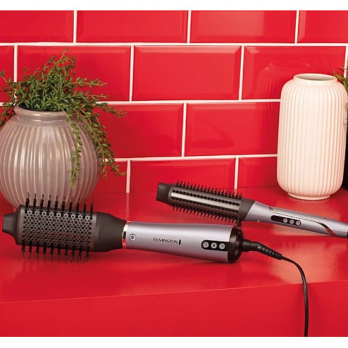Фен-щетка Remington ProLuxe You Adaptive, 1000Вт, 3 режима, ионизация, холл. обдув, керамика, серый