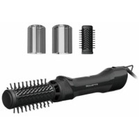 Фен-щетка Rowenta Renewal Brush Active, 1000Вт, 3 режима, иониз-я, холл. обдув, оборот. насадка, 2 насадки, керамика, черный