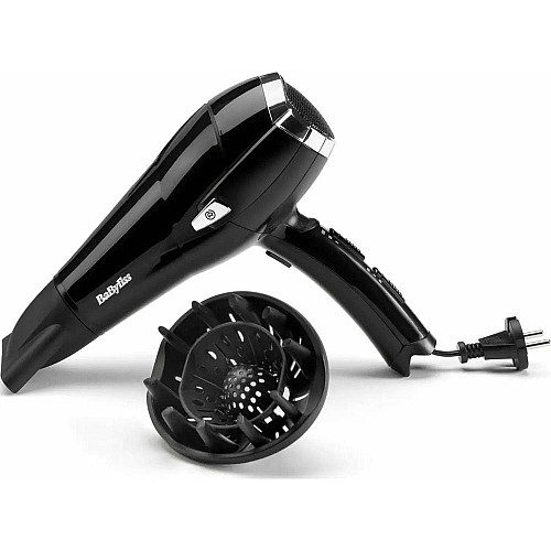 Фен Babyliss CordKeeper, 2000Вт, 3 режима, иониз-я, холл. обдув, смотка шнура, черный