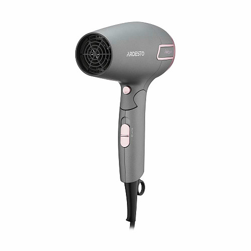 Фен ARDESTO Pink Touch, 2000Вт, 2 скорости, 2 темп.режимы, складная ручка, серый+розовый