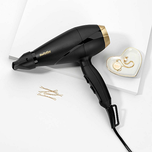 Фен Babyliss AC motor PRO, 2000Вт, 2 режима, диффузор, холл. обдув, черный