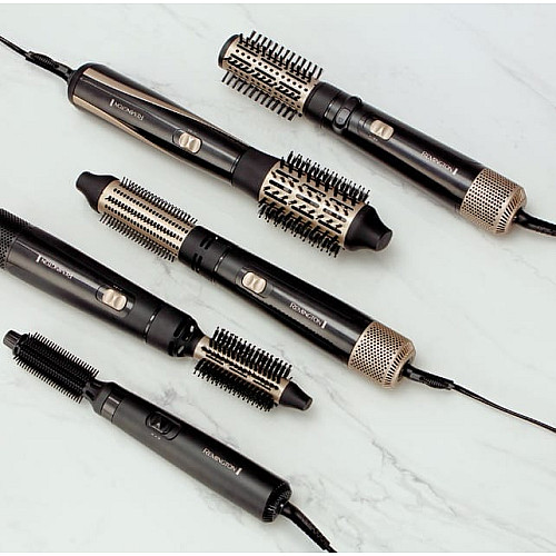 Фен-щетка Remington Blow Dry&Style Caring, 800Вт, 2 режима, ионизация, холл. обдув, керамика, черный