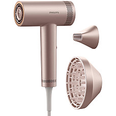 Фен Philips 8000 Series, 1400Вт, 3 режима, ионизация, холл. обдув, турборежим, розовый