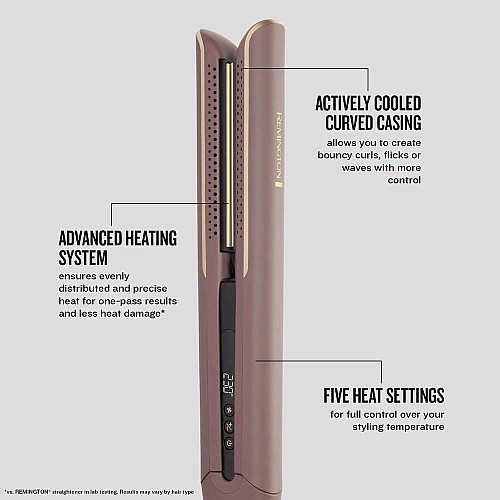 Выпрямитель Remington AIRvive, 61Вт, темп.режимов-5, 150-230С, дисплей, керамика, фиолетово-золотой