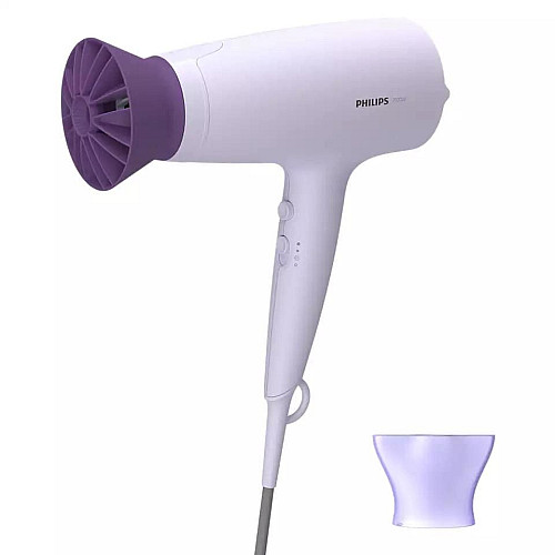 Фен Philips 3000 Series, 2100Вт, 3 режими, хол. обдув, ліловий