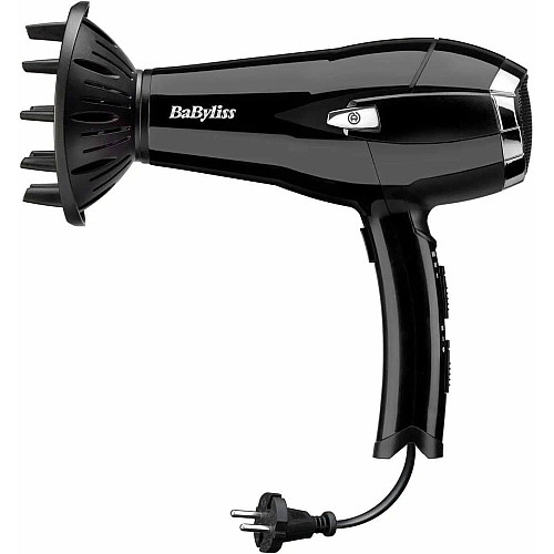 Фен Babyliss CordKeeper, 2000Вт, 3 режима, иониз-я, холл. обдув, смотка шнура, черный