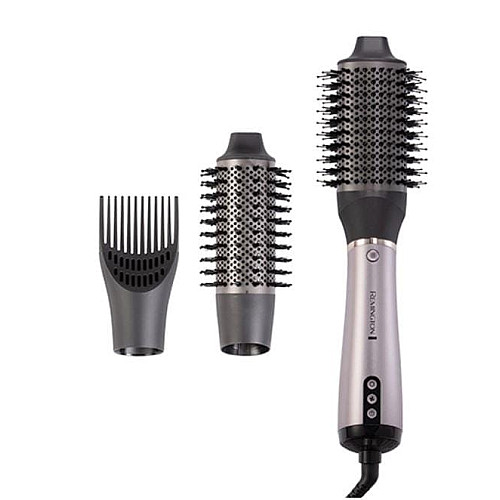 Фен-щетка Remington ProLuxe You Adaptive, 1000Вт, 3 режима, ионизация, холл. обдув, керамика, серый